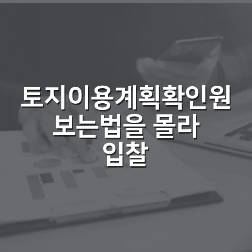 토지이용계획확인원 보는법을 몰라 입찰을 접은 날 - 요약