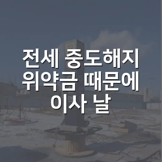 전세 중도해지 위약금 때문에 이사 날짜를 다시 잡았다 - 요약
