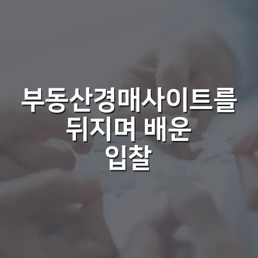 부동산경매사이트를 뒤지며 배운 입찰 전 확인법 - 요약