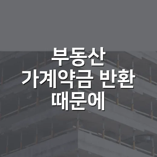 부동산 가계약금 반환 때문에 문자부터 다시 읽었다 - 요약