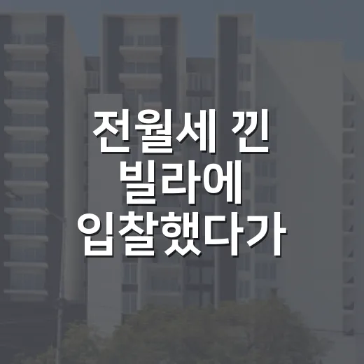 전월세 낀 빌라에 입찰했다가 손을 뗀 이유 - 요약