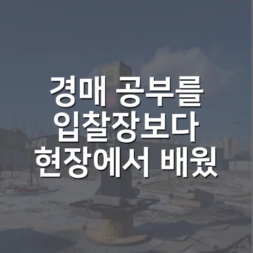 경매 공부를 입찰장보다 현장에서 배웠다 - 요약