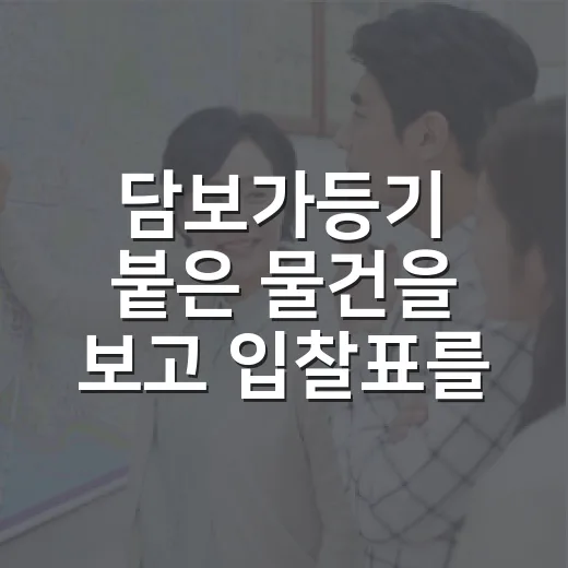 담보가등기 붙은 물건을 보고 입찰표를 접은 이유 - 요약