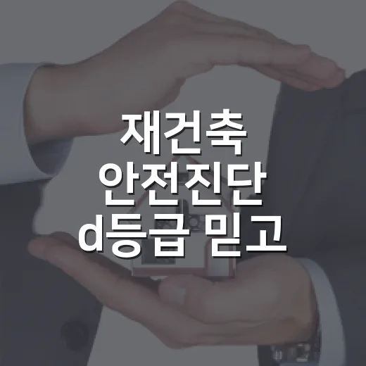 재건축 안전진단 d등급 믿고 입찰해봤더니 - 요약