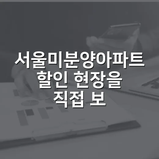 서울미분양아파트 할인 현장을 직접 보니 - 요약