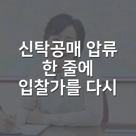 신탁공매 압류 한 줄에 입찰가를 다시 썼다 - 요약