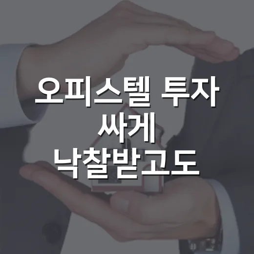 오피스텔 투자 싸게 낙찰받고도 웃지 못한 이유 - 요약