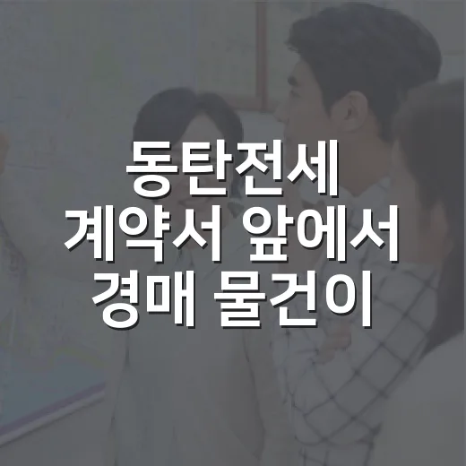 동탄전세 계약서 앞에서 경매 물건이 떠오른 이유 - 요약