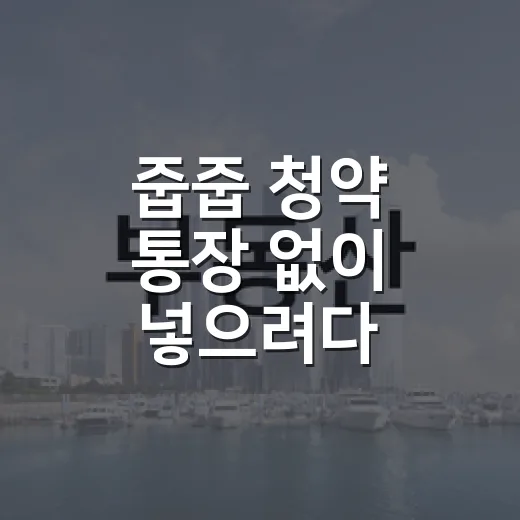 줍줍 청약 통장 없이 넣으려다 공고에서 멈춘 이유 - 요약