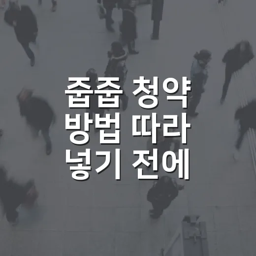 줍줍 청약 방법 따라 넣기 전에 계산해봤더니 - 요약
