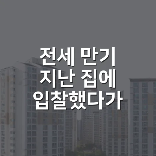 전세 만기 지난 집에 입찰했다가 계산을 다시 한 이유 - 요약