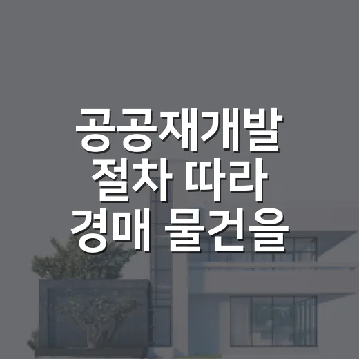 공공재개발 절차 따라 경매 물건을 봤더니 - 요약