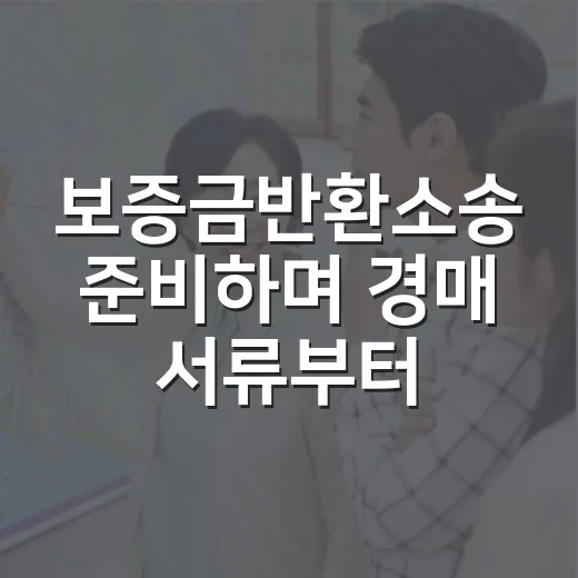 보증금반환소송 준비하며 경매 서류부터 다시 본 이유 - 요약