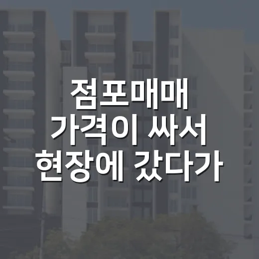 점포매매 가격이 싸서 현장에 갔다가 멈춘 이유 - 요약