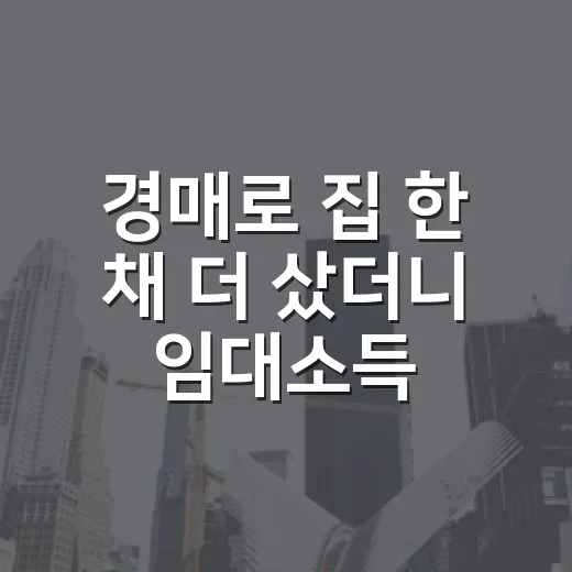 경매로 집 한 채 더 샀더니 임대소득세가 달라졌다 - 요약