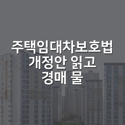 주택임대차보호법 개정안 읽고 경매 물건을 다시 봤다 - 요약
