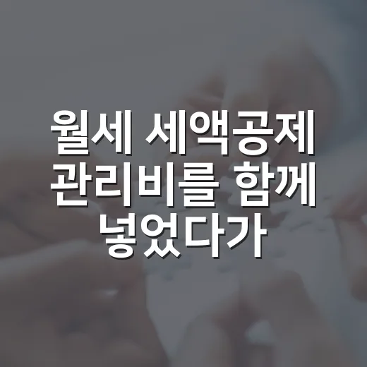 월세 세액공제 관리비를 함께 넣었다가 다시 계산해봤다 - 요약