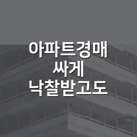 아파트경매 싸게 낙찰받고도 웃지 못한 이유 - 요약