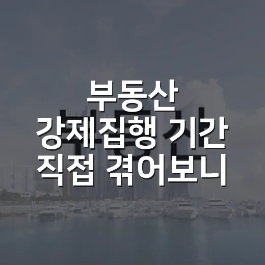 부동산 강제집행 기간 직접 겪어보니 달랐다 - 요약