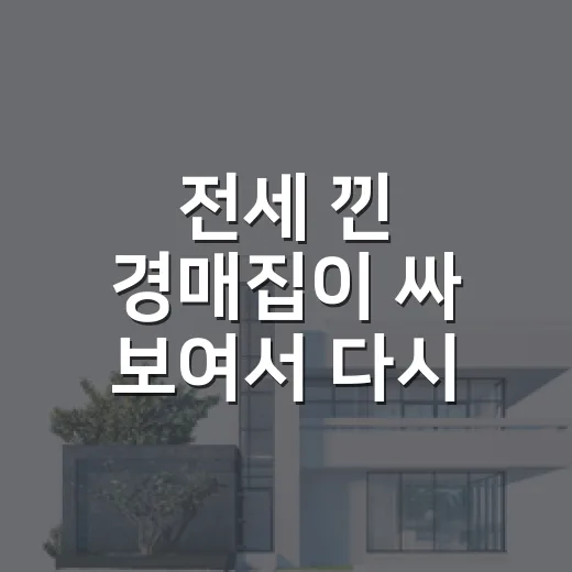 전세 낀 경매집이 싸 보여서 다시 계산해봤다 - 요약