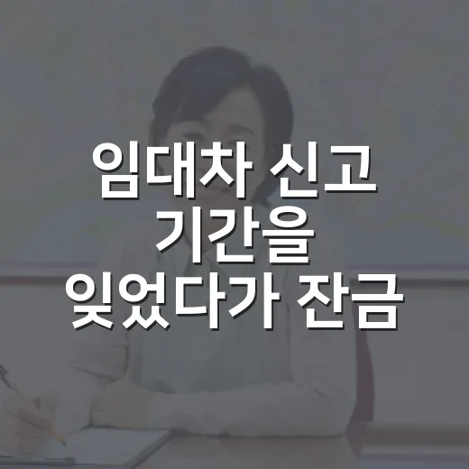 임대차 신고 기간을 잊었다가 잔금 전에 다시 확인한 날 - 요약