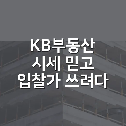 KB부동산 시세 믿고 입찰가 쓰려다 멈춘 날 - 요약