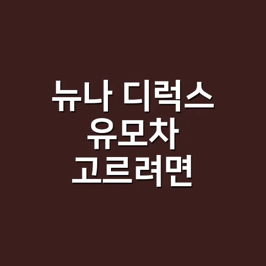 뉴나 디럭스 유모차 고르려면 이렇게 확인하세요 - 요약