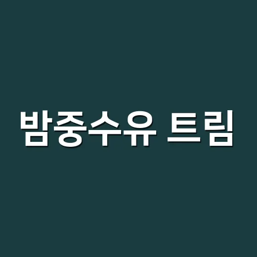 밤중수유 트림, 잠 깨우지 않고 시키는 방법 - 요약