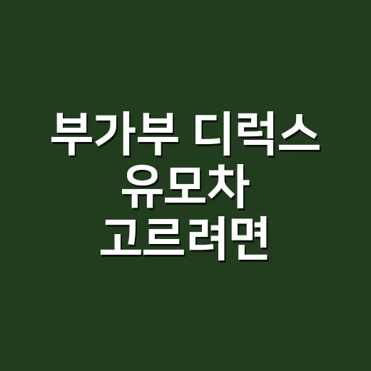 부가부 디럭스 유모차 고르려면 이렇게 비교하세요 - 요약