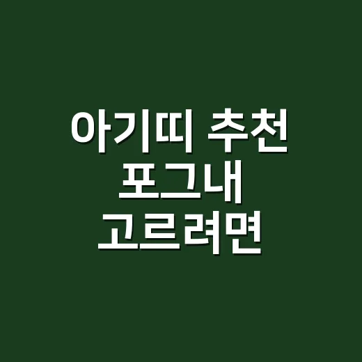 아기띠 추천 포그내 고르려면 이렇게 보세요 - 요약