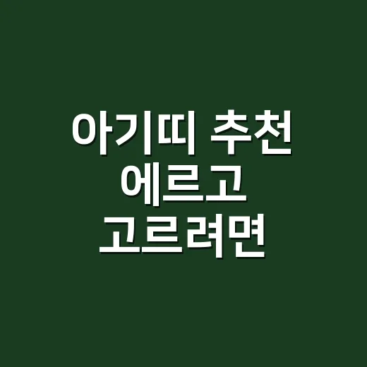 아기띠 추천 에르고 고르려면 이렇게 보세요 - 요약