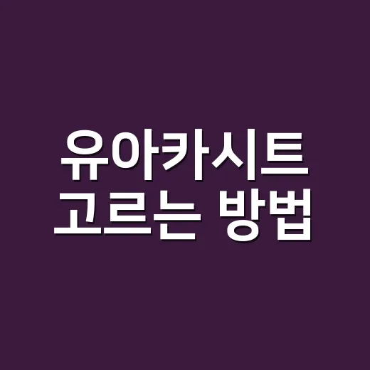 유아카시트 고르는 방법, 신생아부터 주니어까지 덜 사고 제대로 쓰려면 이렇게 - 요약