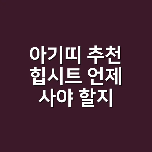 아기띠 추천 힙시트 언제 사야 할지 고르는 방법 - 요약