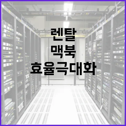 맥북렌탈로 작업 효율 극대화하는 방법 - 요약