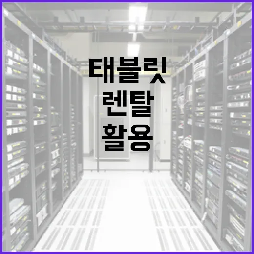태블릿 렌탈, 이렇게 활용해보세요 - 요약