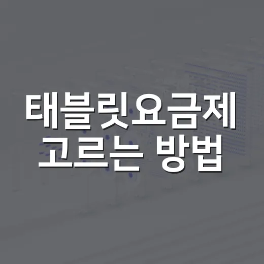 태블릿요금제 고르는 방법, 데이터 낭비 없이 쓰려면 이렇게 - 요약