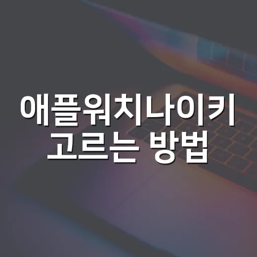 애플워치나이키 고르는 방법, 일반 모델과 헷갈릴 때 이렇게 보면 쉬워요 - 요약