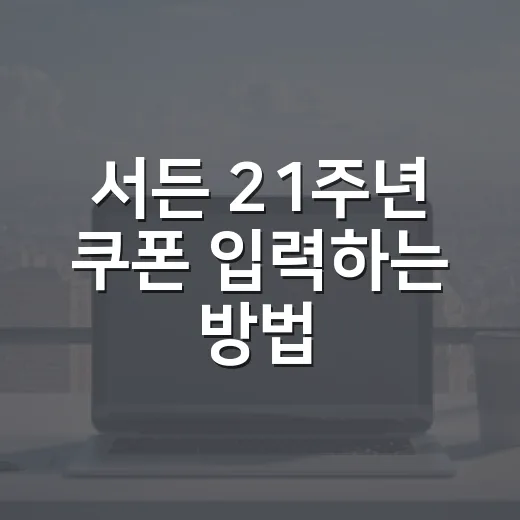서든 21주년 쿠폰 입력하는 방법, 기간 지나기 전에 챙기는 법 - 요약