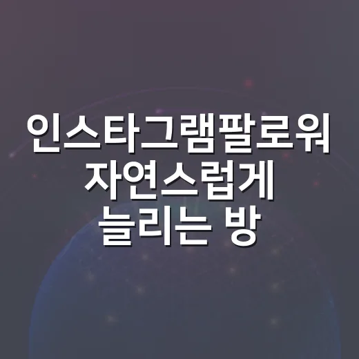 인스타그램팔로워 자연스럽게 늘리는 방법, 초보자는 이렇게 시작하면 됩니다 - 요약