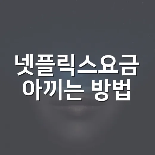 넷플릭스요금 아끼는 방법, 광고형부터 프리미엄까지 고르는 기준 - 요약