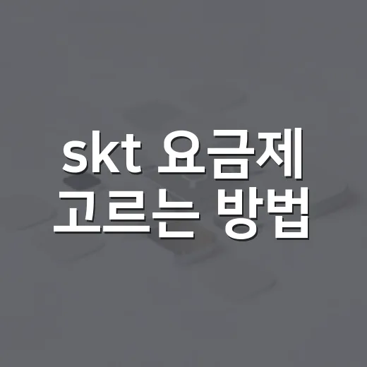 skt 요금제 고르는 방법, 데이터 사용량별로 이렇게 보면 쉽습니다 - 요약