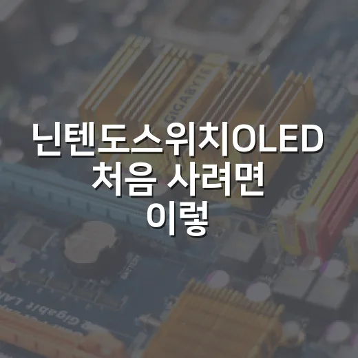닌텐도스위치OLED 처음 사려면 이렇게 고르면 됩니다 - 요약