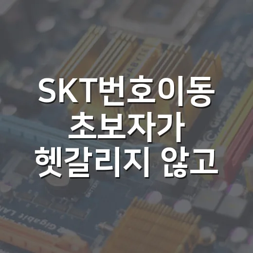 SKT번호이동 초보자가 헷갈리지 않고 준비하는 방법 - 요약