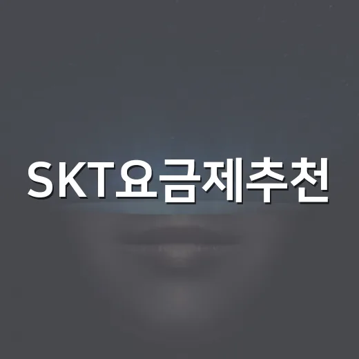 SKT요금제추천, 내 사용량에 맞게 고르는 방법 - 요약