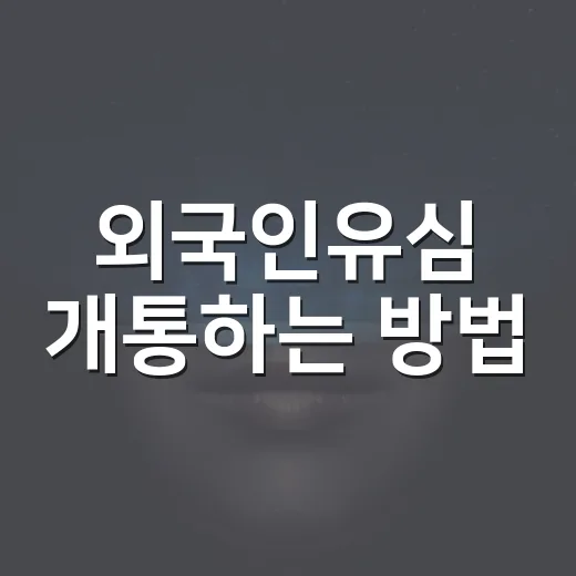외국인유심 개통하는 방법, 여행자와 장기체류자가 헷갈리지 않는 순서 - 요약