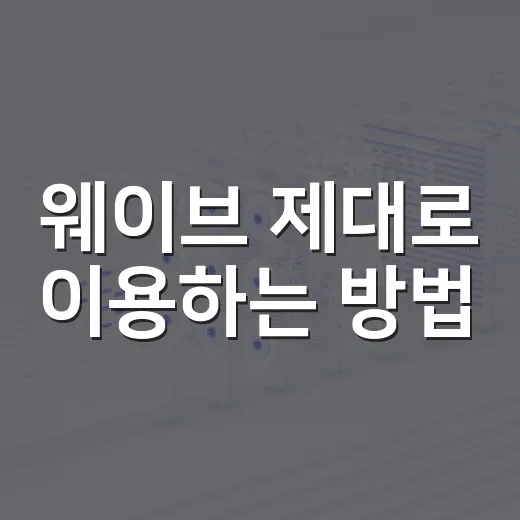 웨이브 제대로 이용하는 방법, 처음 쓰는 사람도 덜 헤매는 설정 팁 - 요약