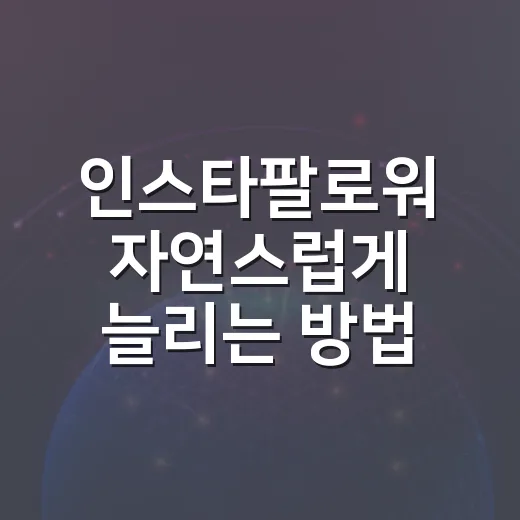 인스타팔로워 자연스럽게 늘리는 방법, 초보자는 이렇게 시작하세요 - 요약