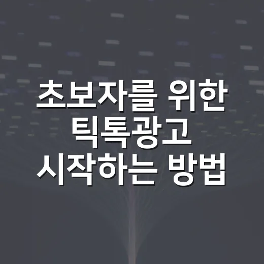 초보자를 위한 틱톡광고 시작하는 방법 - 요약