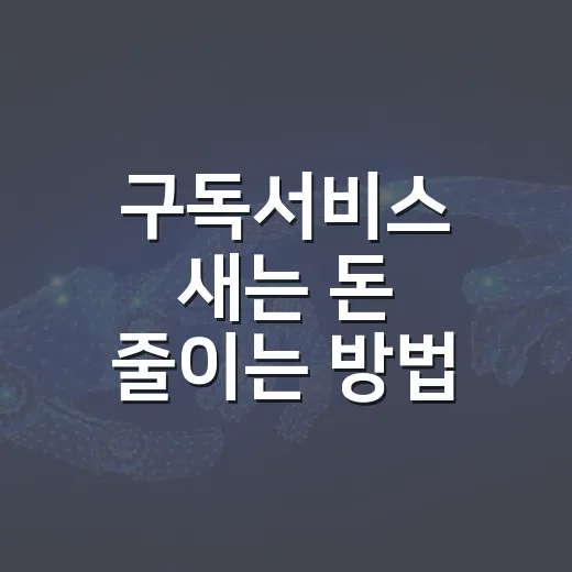 구독서비스 새는 돈 줄이는 방법, 초보자는 이렇게 관리하면 편합니다 - 요약