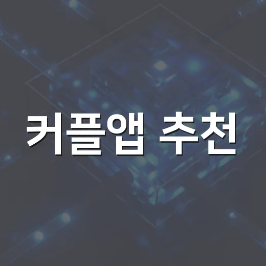 커플앱 추천, 우리 커플에게 맞는 앱 고르는 방법 - 요약